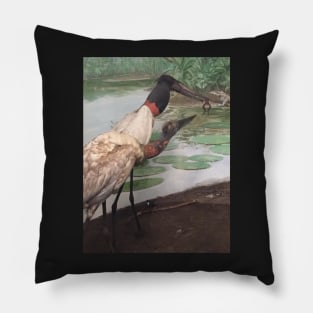 Intriguing Storks Pillow