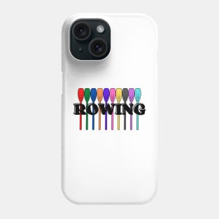 Rowing oars with text Phone Case