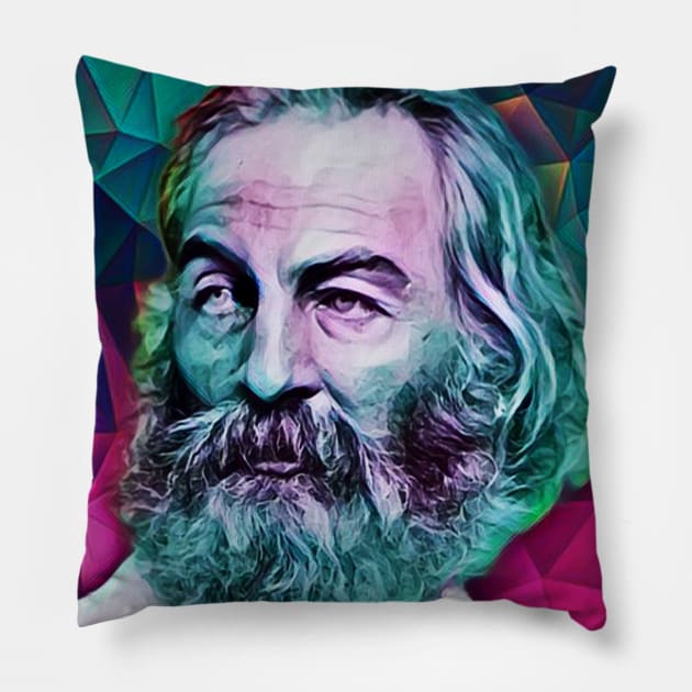 Walt Whitman Portrait | Walt Whitman Artwork 9 Pillow by JustLit