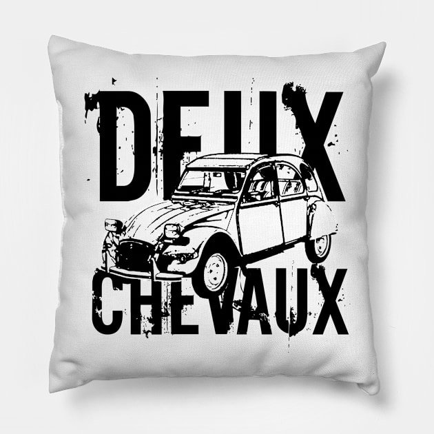 Deux Chevaux Pillow by PedroVale