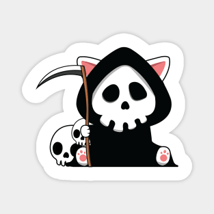 Cute Death Cat Magnet