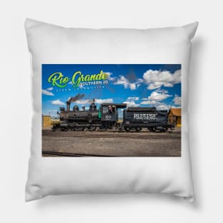 Rio Grande Southern 20 Steam Locomotive at Antonito Colorado Pillow