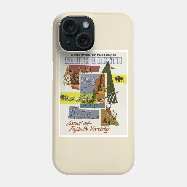 A Frontier Pleasure Vintage South Dakota Travel Design Phone Case by Jarecrow 