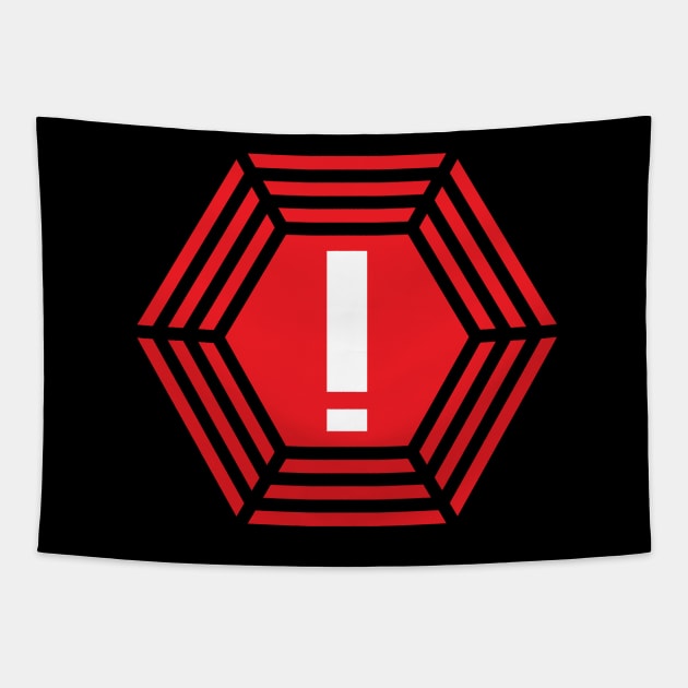 Alert Hexagon Tapestry by Ekliptik