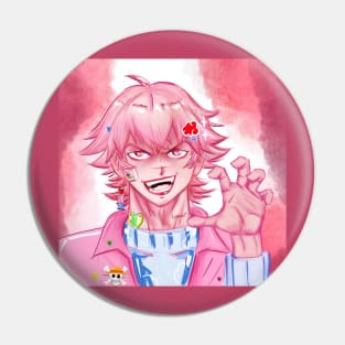 the anime boy in kawaii pink portrait style ecopop Pin