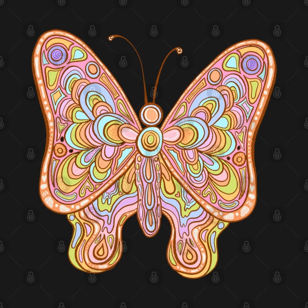 Rainbow vintage butterfly by Deardarling