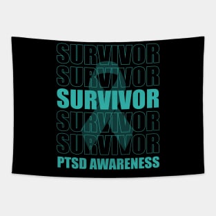 PTSD Survivor, PTSD Awareness, Teal Ribbon Tapestry