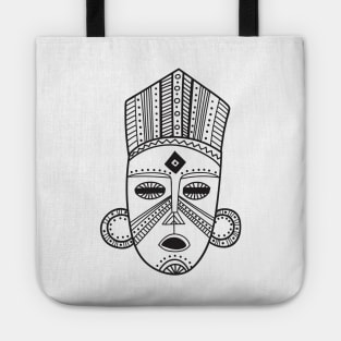 Tribal mask Black Tote