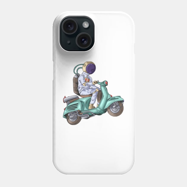 Riding a bike in a space Phone Case by CharactersFans