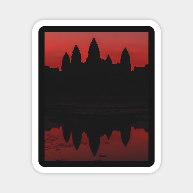 Angkor Wat sunrise Magnet by dags