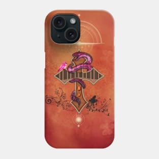 Elegant cross with piano Phone Case