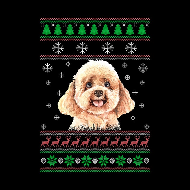 Poodle Ugly Christmas Sweater Funny Dog Lover Owner Gifts by nzbworld