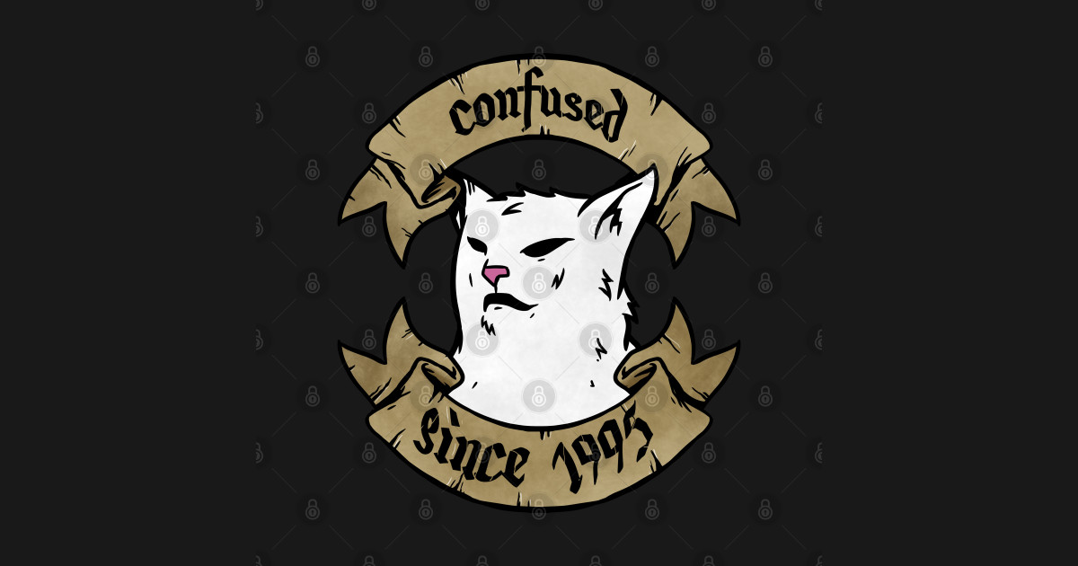confused cat meme funny Confused Cat Meme TShirt TeePublic