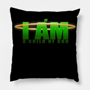 Green IAmAChildOfGod Pillow