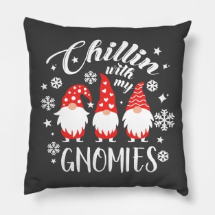 Funny Christmas shirt, Chillin with my gnomies, gnomes Pillow