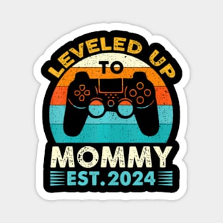 Leveled Up To Mommy Est 2024 First Time Mom 2024 Gamer Magnet