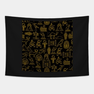 Egyptian Hieroglyphs Tapestry