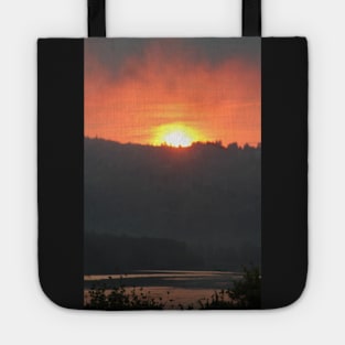 Golden Sunrise Over the Columbia River 2 Tote