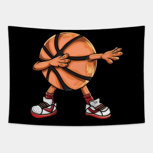 Dabbing Basketball Ball, Funny Basketball Dab Tapestry