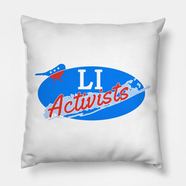 Long Island Activists Logo Pillow by Frank Imburgio