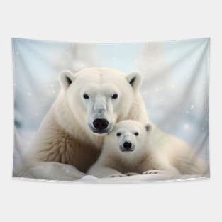 Polar Bear Animal Wild Beauty Freedom Wilderness Enchanting Tapestry