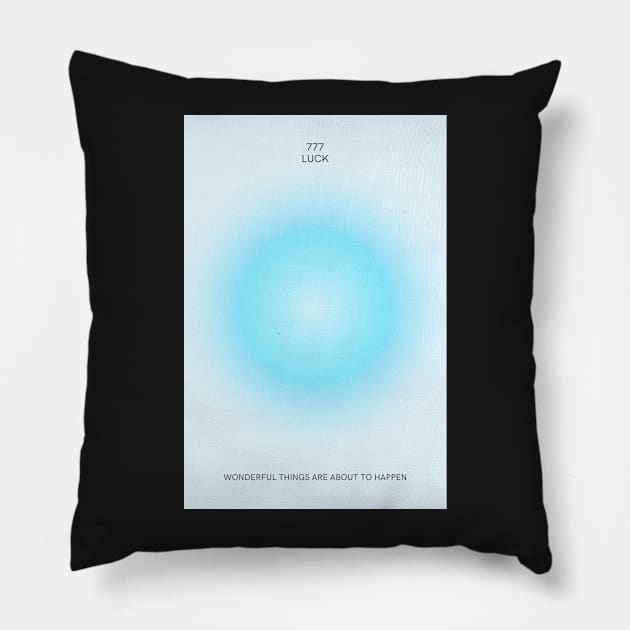 Angel Number 777 Aura Pillow by mystikwhale