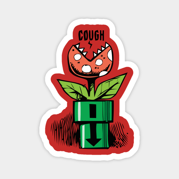 Cartoon Plant Cough Magnet by dposhirts