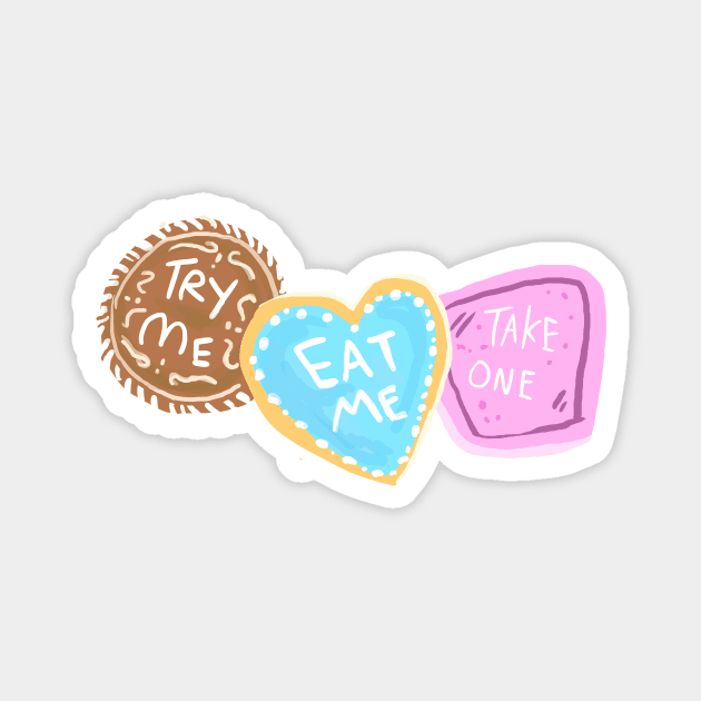 Eat Me Try Me Take One Cookies Magnet by sky665