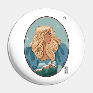 Mountains girl Pin