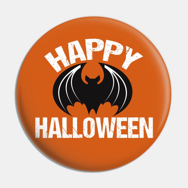 Happy Halloween Black Bat Pin by epiclovedesigns