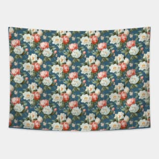 Rustic pastel roses pattern Tapestry