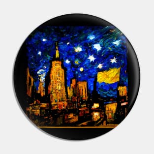 New York City in Van Gogh's style Pin