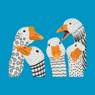 Five Patterned Geese T-Shirt