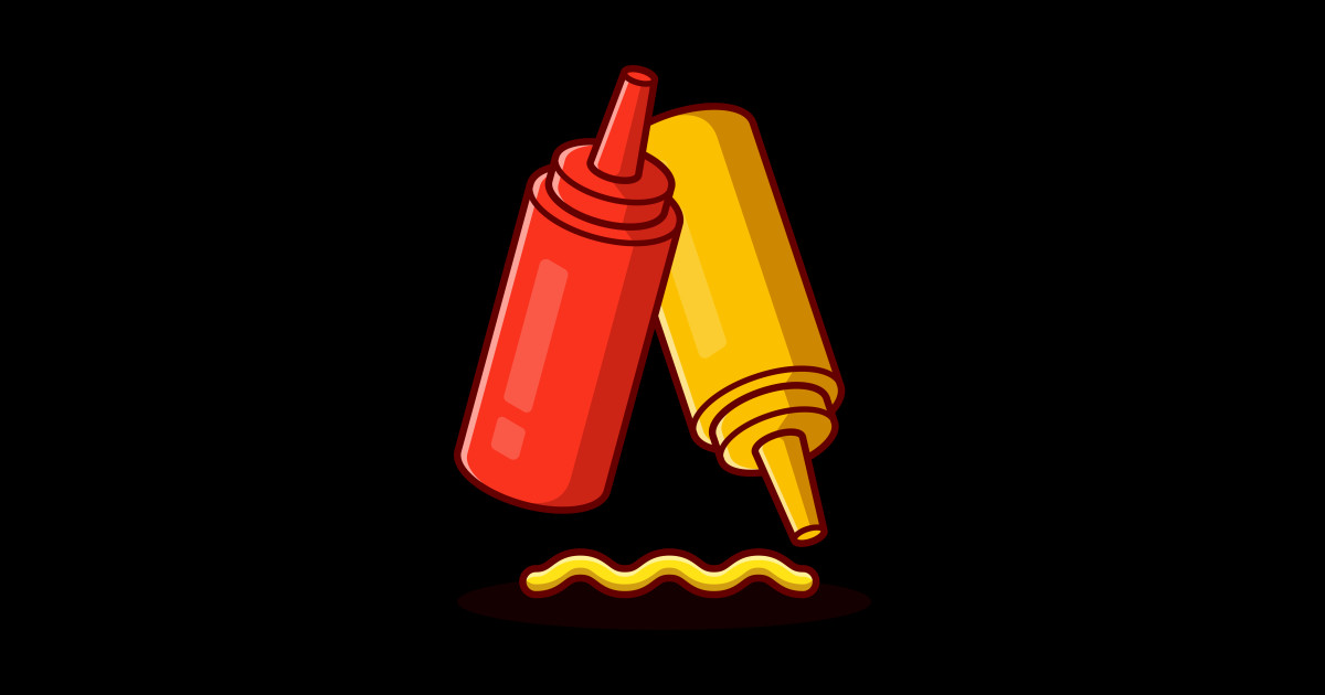 Ketchup And Mustard Cartoon Ketchup And Mustard Cartoon Posters and