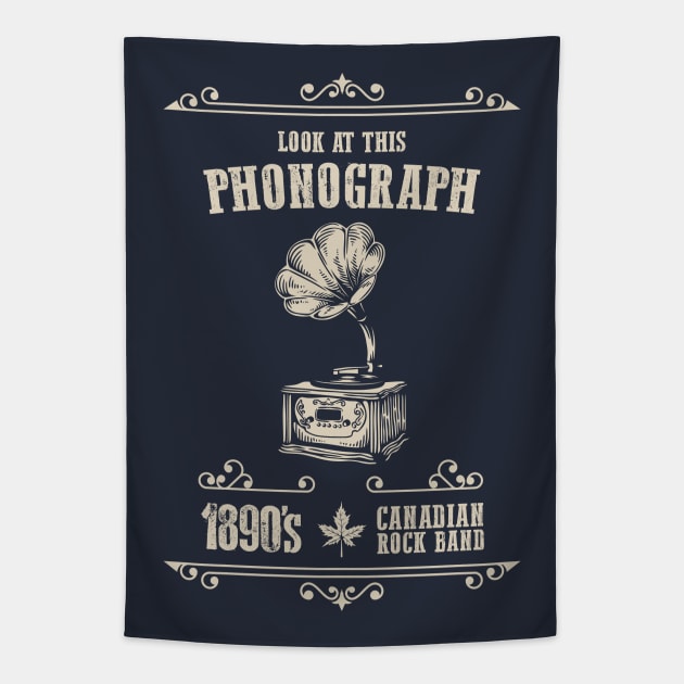 Look At This Phonograph: Funny Canadian Rock Band Tribute Tapestry by TwistedCharm