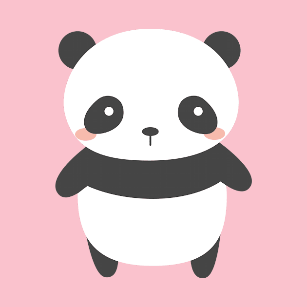 Kawaii Panda Bear T-Shirt by happinessinatee