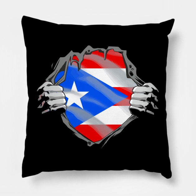 Proud Puerto Rico Flag, Puerto Rico gift heritage, Puerto Rican girl Boy Friend Boricua Puertoriqueño Pillow by JayD World