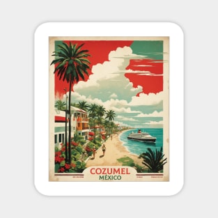 Cozumel Mexico Vintage Poster Tourism Magnet