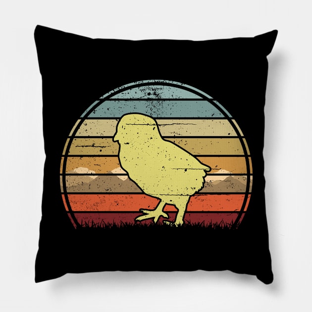 Chicken Sunset Pillow by Nerd_art