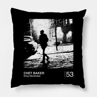 Grey December / Minimalist Graphic Design Fan Artwork Pillow