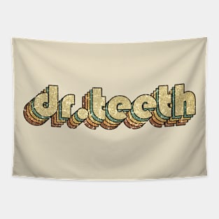 Dr. Teeth // Vintage Rainbow Typography Style // 70s Tapestry