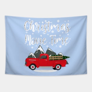 Christmas Movie Night Tapestry