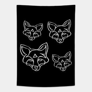 Minimal Fox Pattern, Fox Love Tapestry