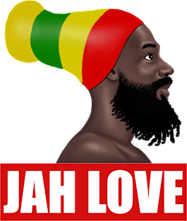 Jah Love Rasta Rastafarian Reggae Lovers Magnet