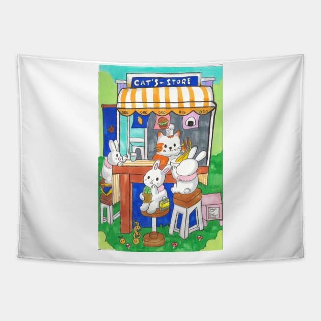 Cat's Store Tapestry by OpaqueMoon