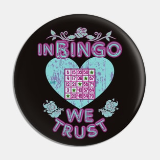 Bingo - In Bingo We Trust/ Teal Heart Pin