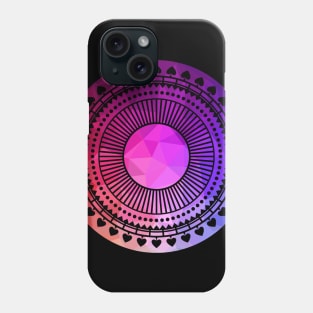 Pink Geometry Zen Mandala Phone Case