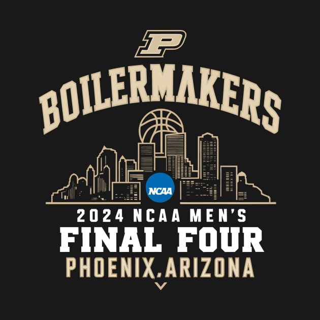 Purdue Boilermakers Final Four 2024 basketball city by YASSIN DESIGNER