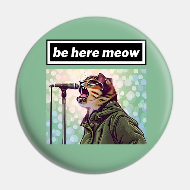 britpop cat  be here meow Pin by Darts Tees Emporium