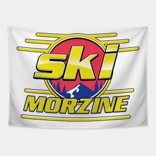 Morzine France Ski 80s logo Tapestry